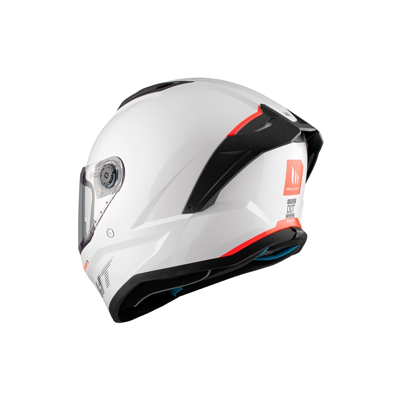 MT Stinger 2 Solid Gloss White integraal motorhelm