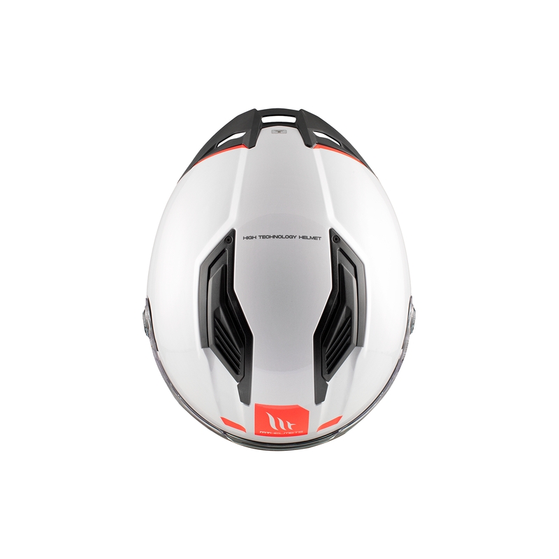 MT Stinger 2 Solid Gloss White integraal motorhelm