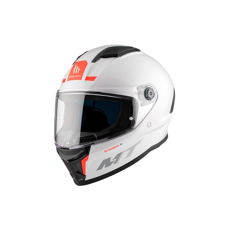 MT Stinger 2 Solid Gloss White integraal motorhelm