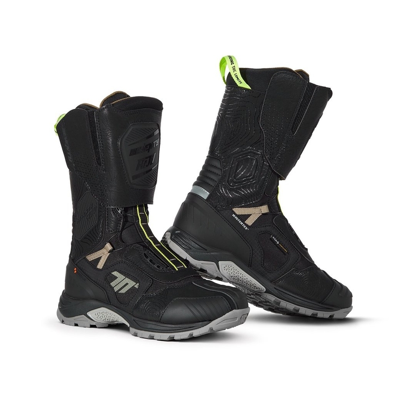 Motorlaarzen SEVENTY DEGREES SD-BA6 Stelvio High zwart-zand-fluo geel