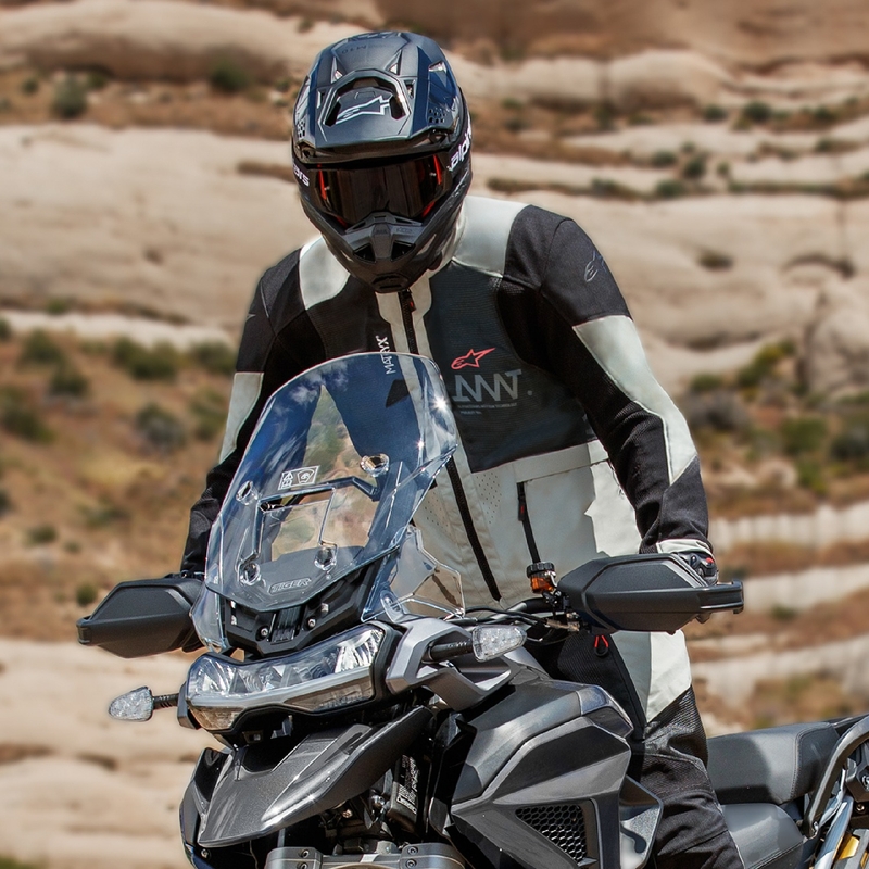 Alpinestars Amt 7 Air motorjack lichtgrijs-zwart