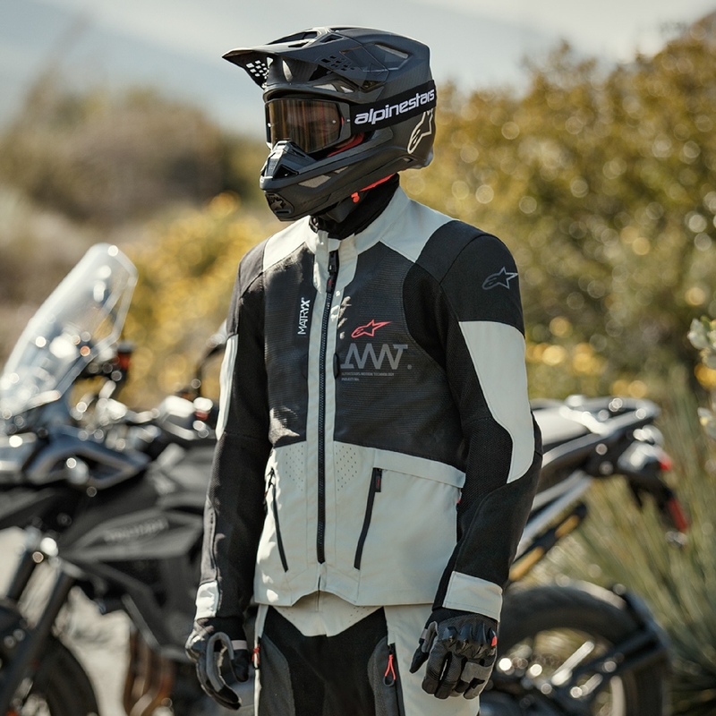 Alpinestars Amt 7 Air motorjack lichtgrijs-zwart