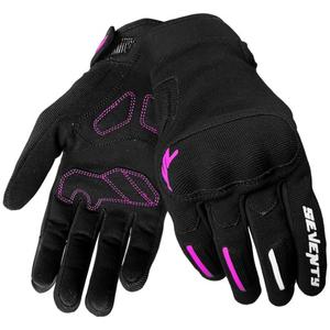 Dames motorhandschoenen Seventy Degrees SD-C42 Asphalt zwart en roze