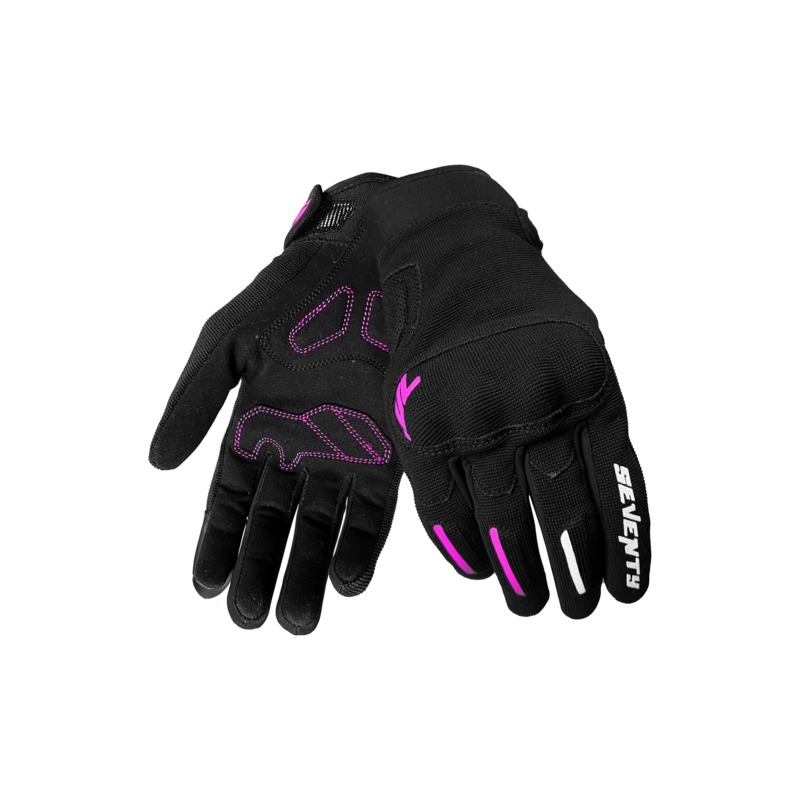 Dames motorhandschoenen Seventy Degrees SD-C42 Asphalt zwart en roze