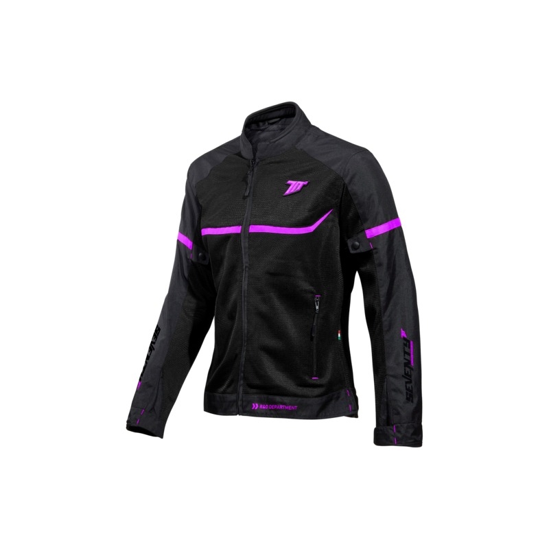Dames motorjas SEVENTY DEGREES SD-JR30.1 Mojave zwart en roze