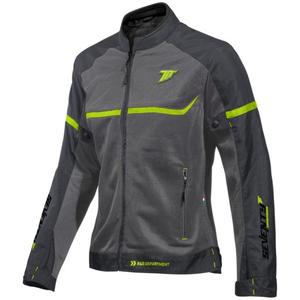 Dames motorjas SEVENTY DEGREES SD-JR30.2 Mojave grijs-fluo geel