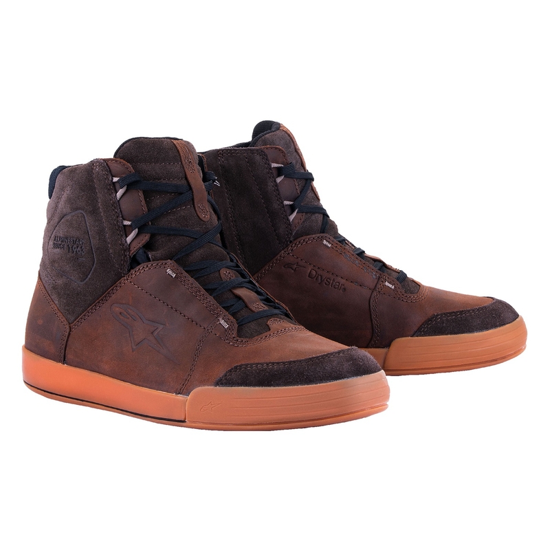 Alpinestars Chrome Crafted Drystar Bruin Rubber Motorfiets Laarzen