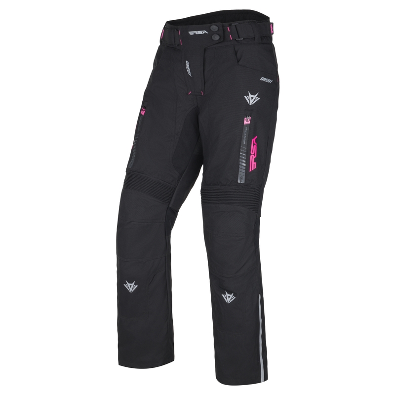 Dames motorbroek RSA Greby 2 zwart en roze - kwaliteit II