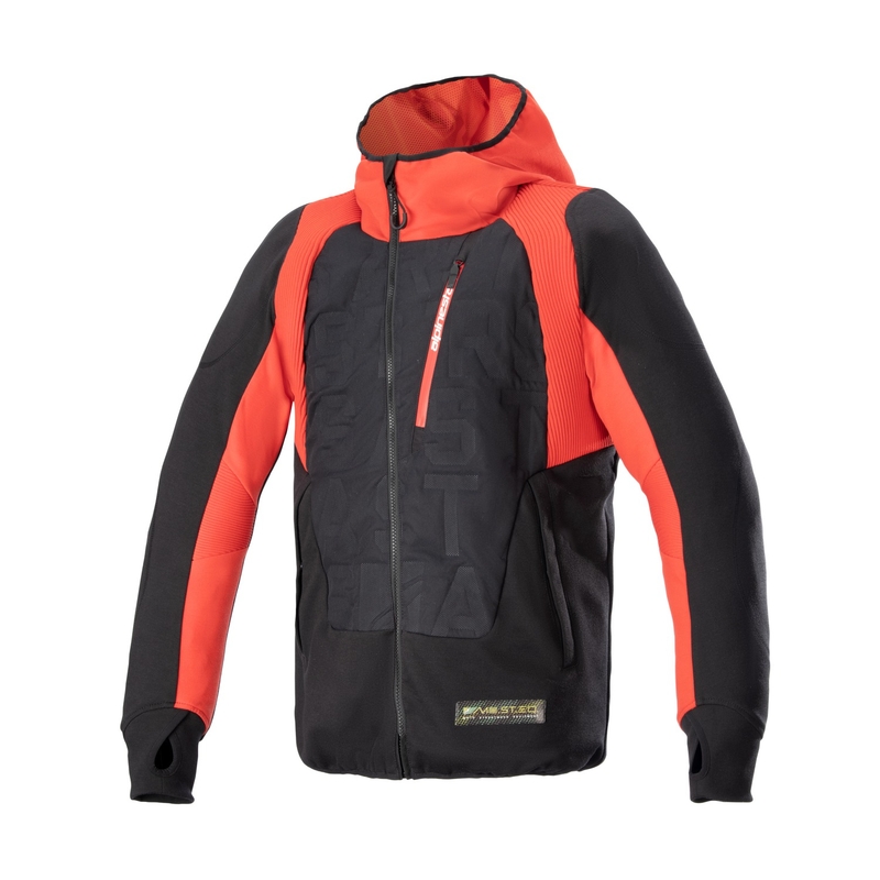 Alpinestars MO.ST.EQ Hybride motorsweatshirt zwart-rood