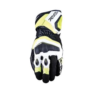 Motorhandschoenen FIVE RFX4 EVO wit-fluogeel