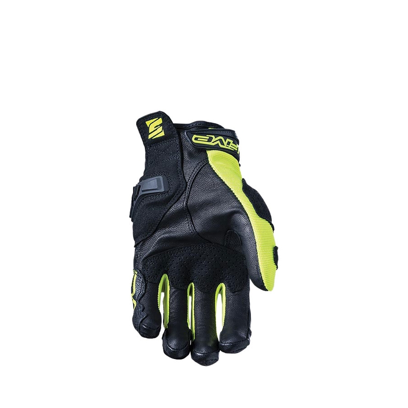 Motorhandschoenen FIVE SF3 zwart-fluogeel uitverkoop