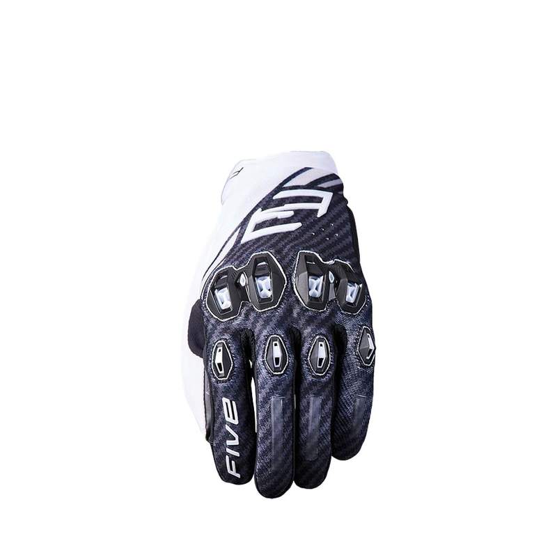 Motorhandschoenen FIVE Stunt Evo2 fibre zwart/wit