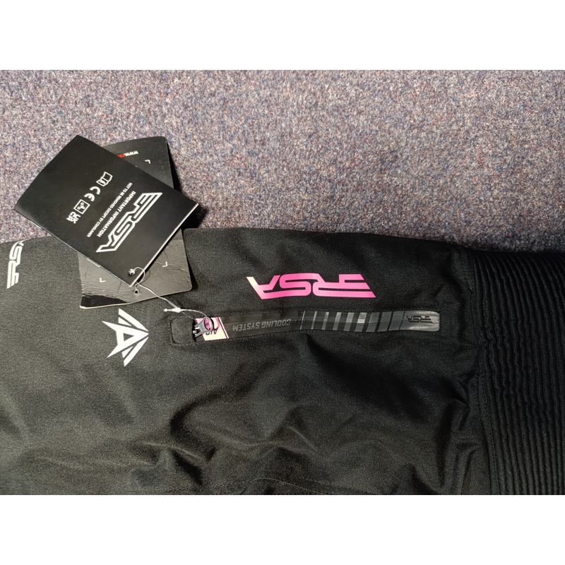 Dames motorbroek RSA Greby 2 zwart en roze - kwaliteit II