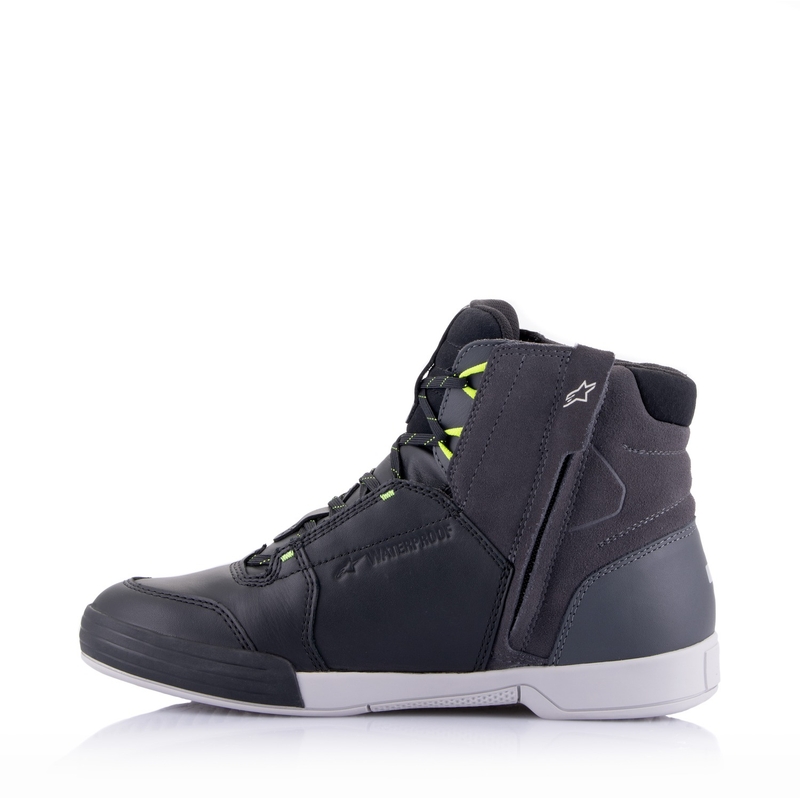 Alpinestars Chrome Drystar Zwart-Grijs-Fluo Geel Motorfiets Laarzen