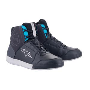 Alpinestars Stella Chrome Drystar Dames Motorfietslaarzen Zwart Grijs Blauw