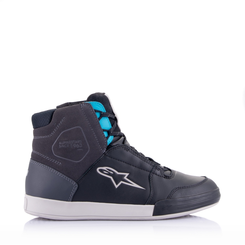Alpinestars Stella Chrome Drystar Dames Motorfietslaarzen Zwart Grijs Blauw