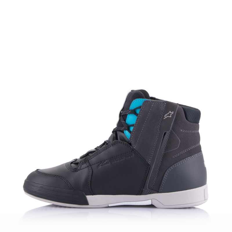 Alpinestars Stella Chrome Drystar Dames Motorfietslaarzen Zwart Grijs Blauw