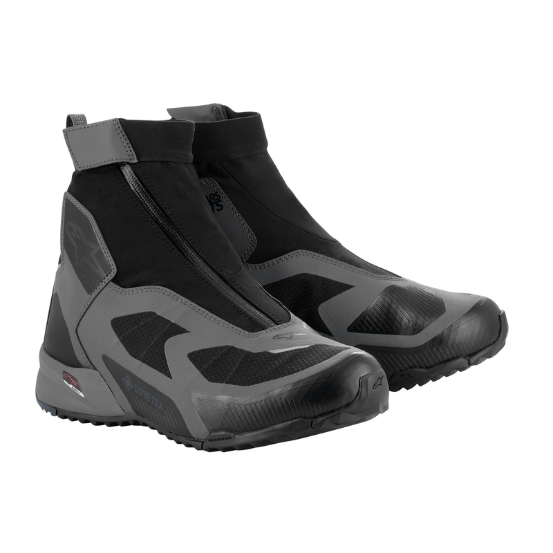 Alpinestars CR-8 Gore-Tex zwart-grijs-blauw motorfietslaarzen