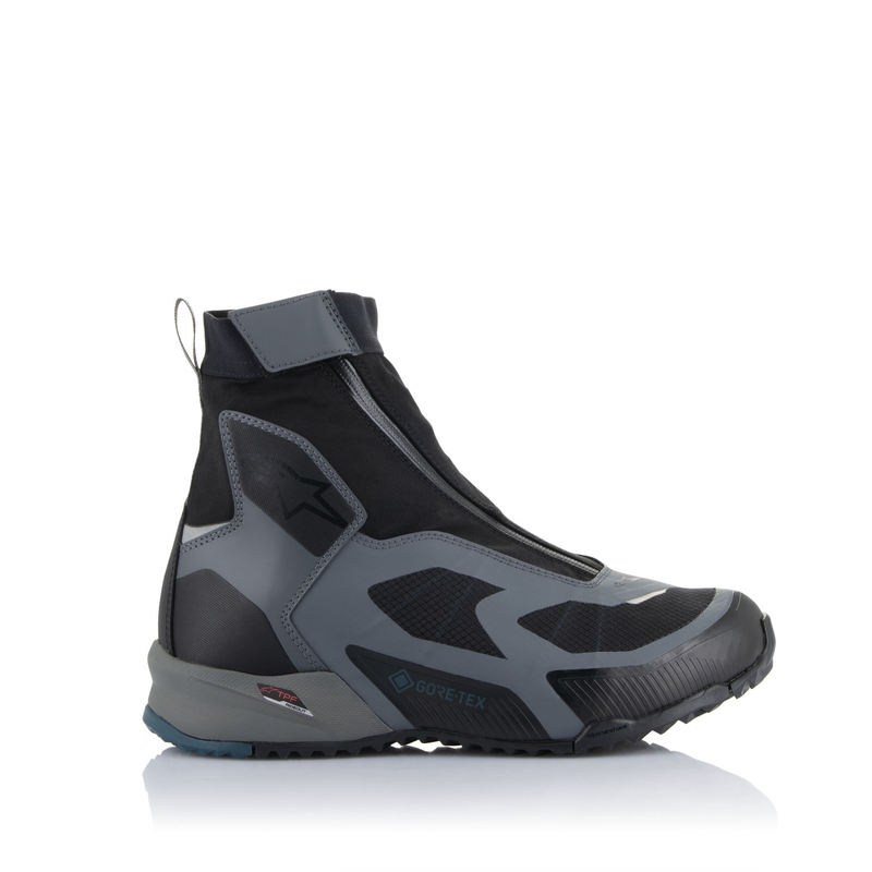 Alpinestars CR-8 Gore-Tex zwart-grijs-blauw motorfietslaarzen