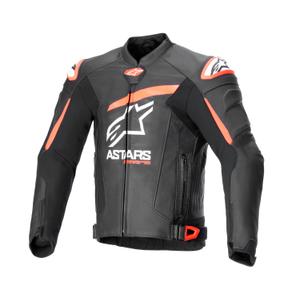 Alpinestars GP plus R 4 Airflow Zwart-Fluorood-Wit Leren Motorjas
