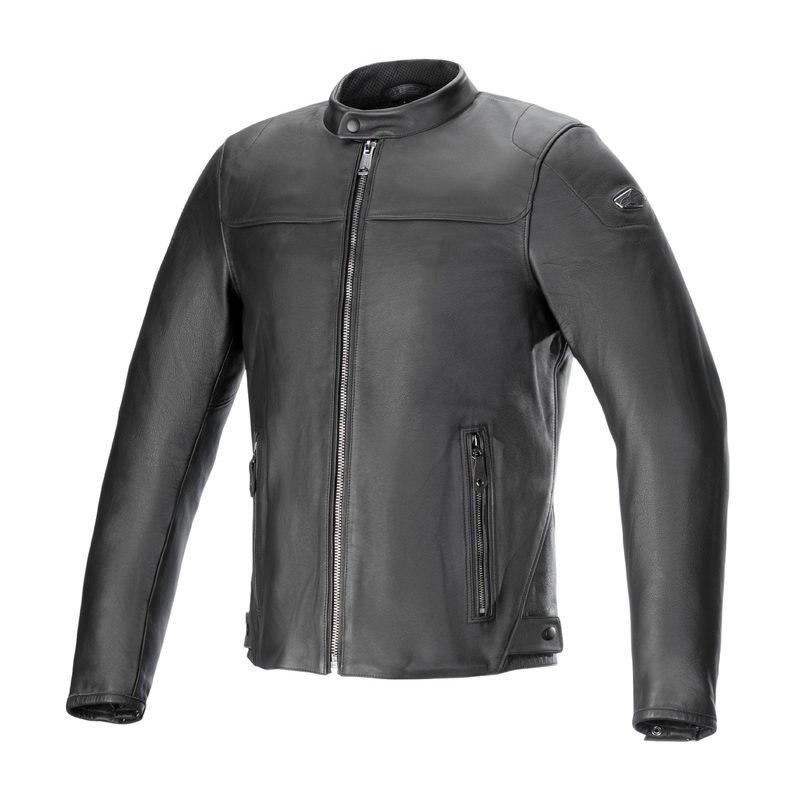Alpinestars Blacktrack zwart leren motorjack