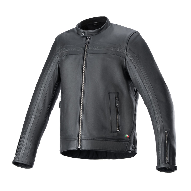 Alpinestars Dyno zwart leren motorjack