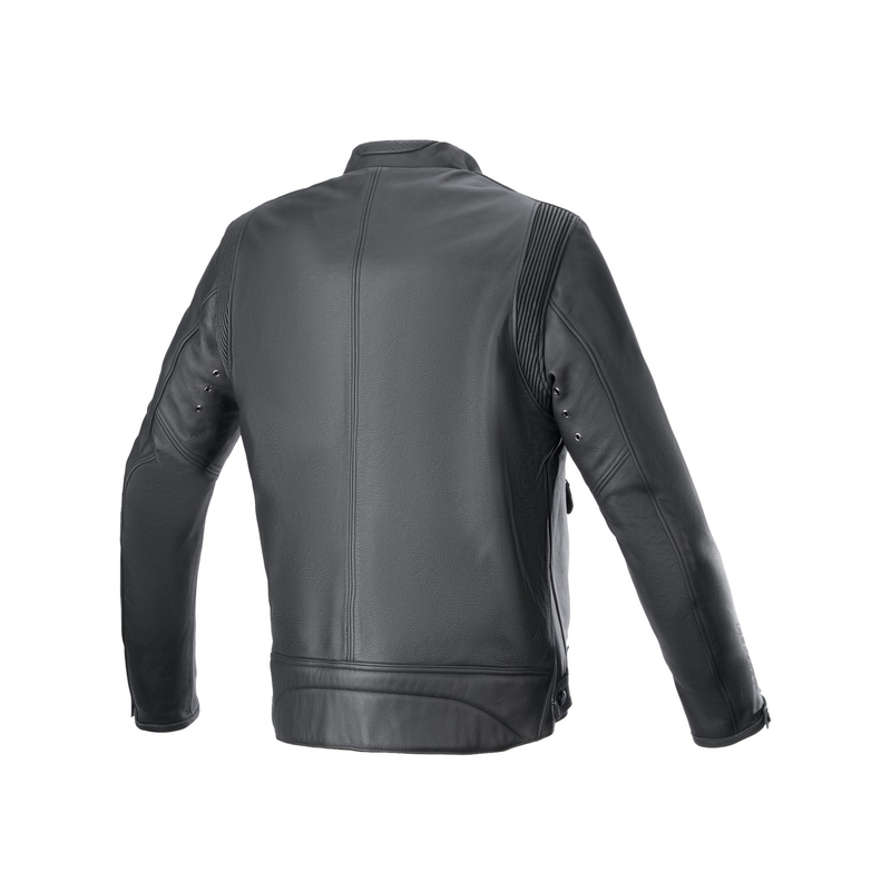 Alpinestars Dyno zwart-rood-beige leren motorjack