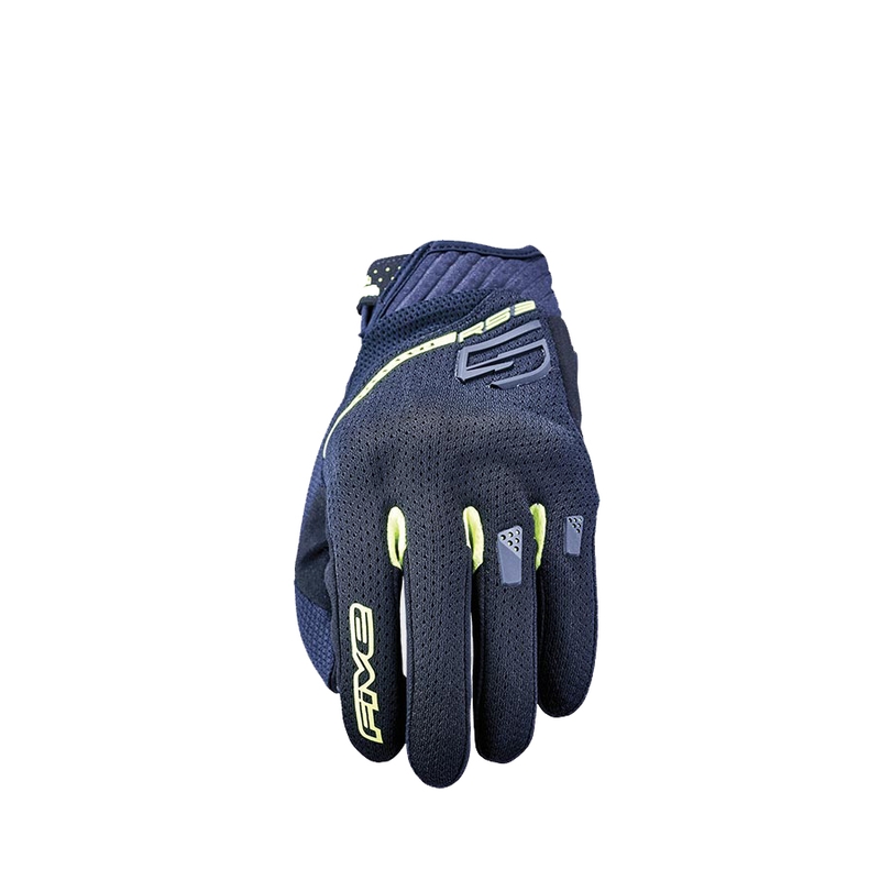Motorhandschoenen FIVE RS3 EVO Airflow zwart-fluo geel