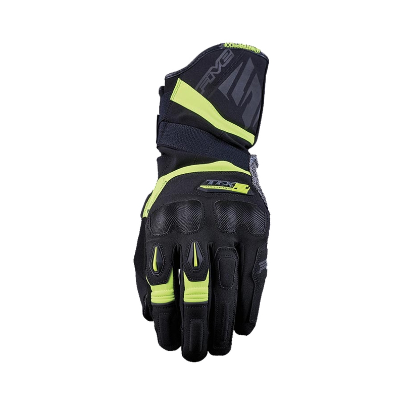 Motorhandschoenen FIVE TFX2 WP zwart-fluogeel