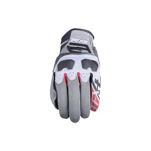 Motorhandschoenen FIVE TFX4 grijs-rood