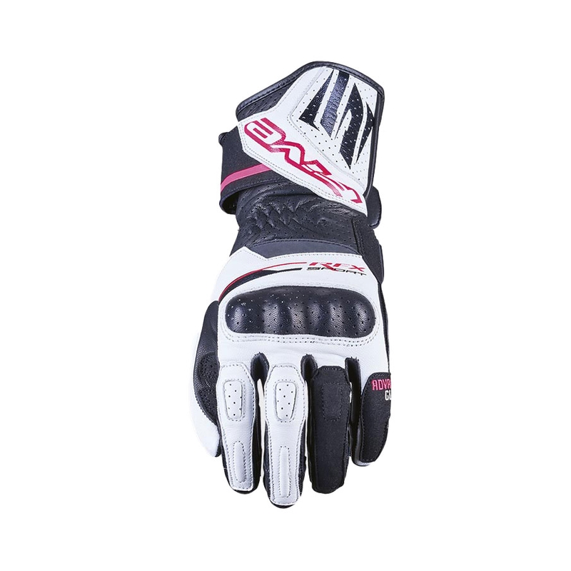 Dames motorhandschoenen FIVE RFX Sport wit en roze