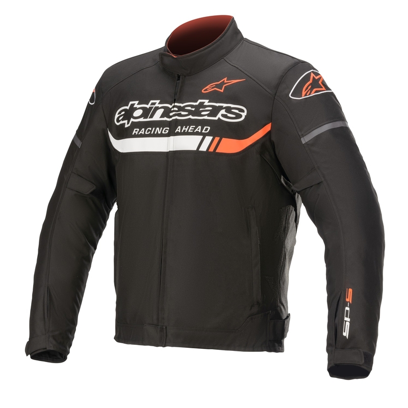 Alpinestars T-SP S Ignition Waterdicht Zwart-Wit-Fluor Rood Motorjack
