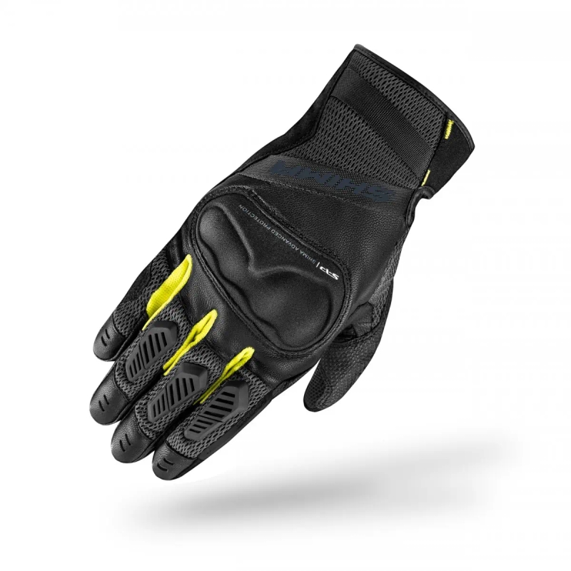 Dames motorhandschoenen Shima Hero zwart-fluo geel