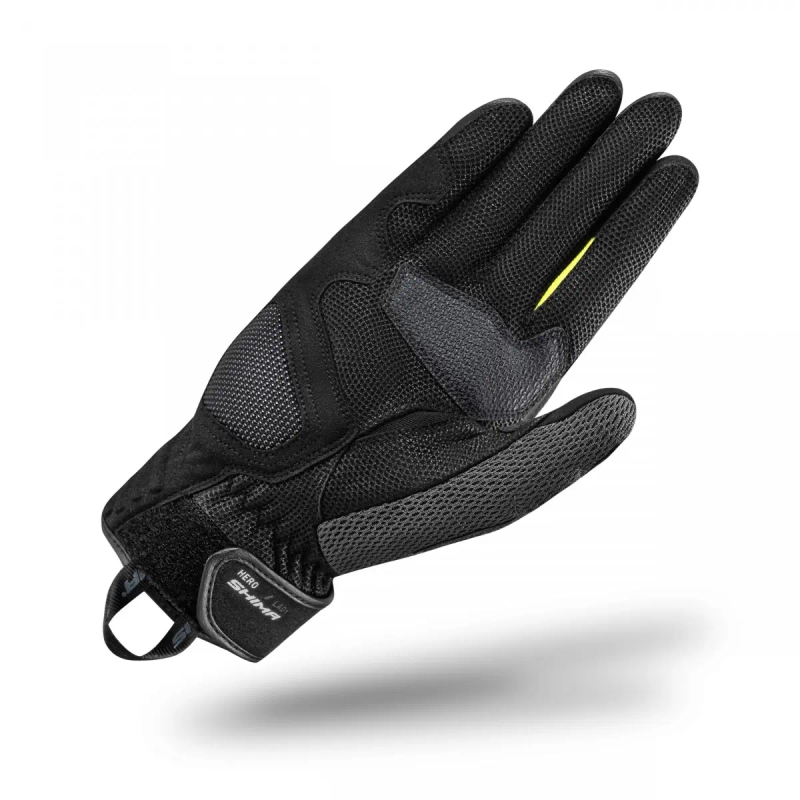 Dames motorhandschoenen Shima Hero zwart-fluo geel
