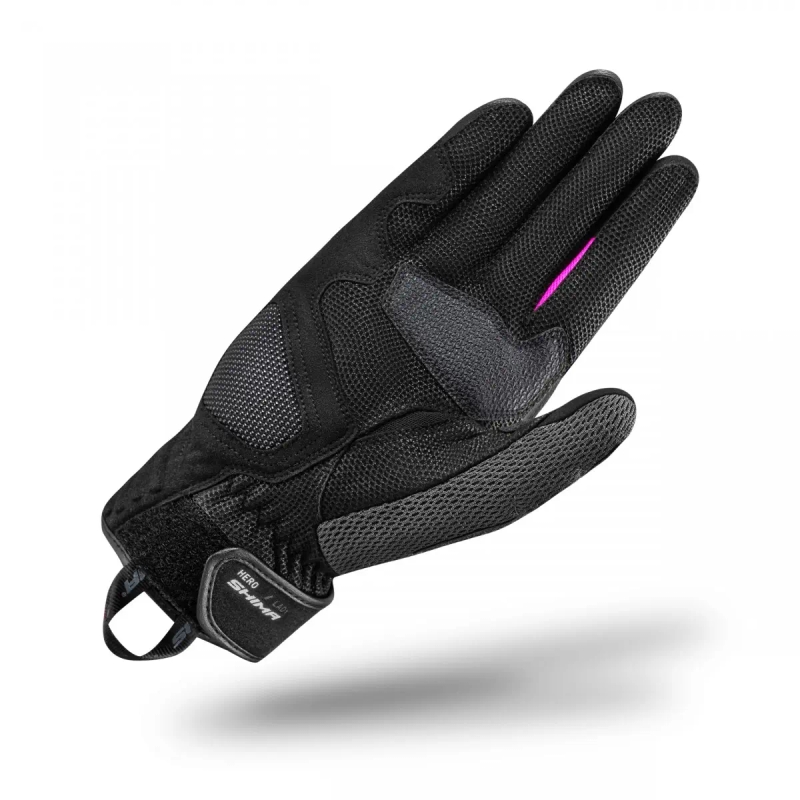 Dames motorhandschoenen Shima Hero zwart en roze