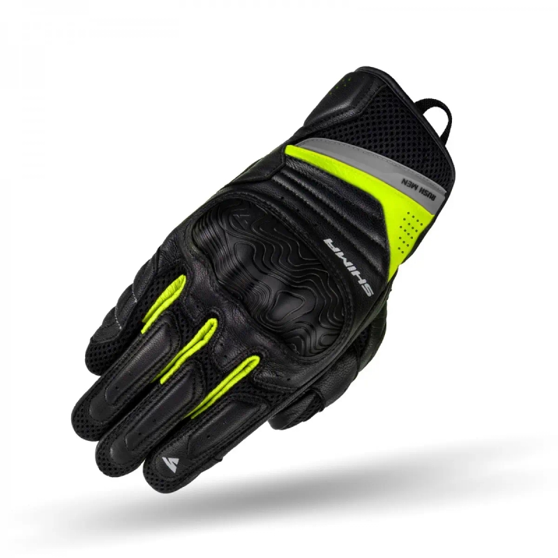 Motorhandschoenen Shima Rush zwart-fluogeel