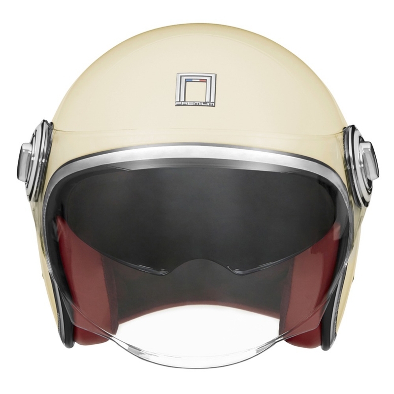 Open motorhelm NOX PREMIUM Heritage crème wit