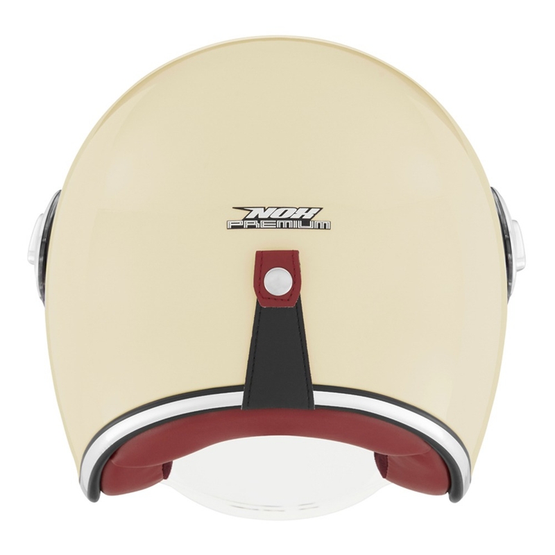 Open motorhelm NOX PREMIUM Heritage crème wit