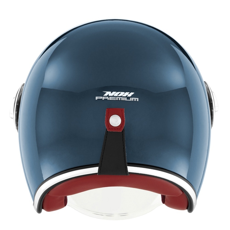 Open motorhelm NOX PREMIUM Heritage petrol blauw