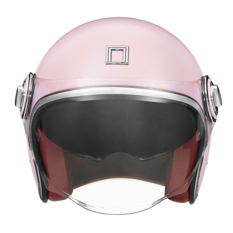 Open motorhelm NOX PREMIUM Heritage pastelroze
