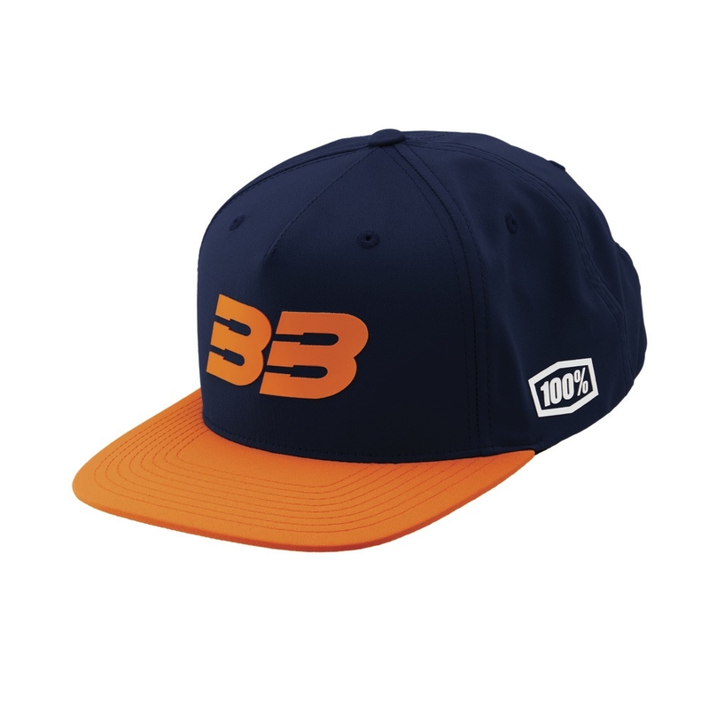 Cap 100% BB33 Snapback blauw-oranje
