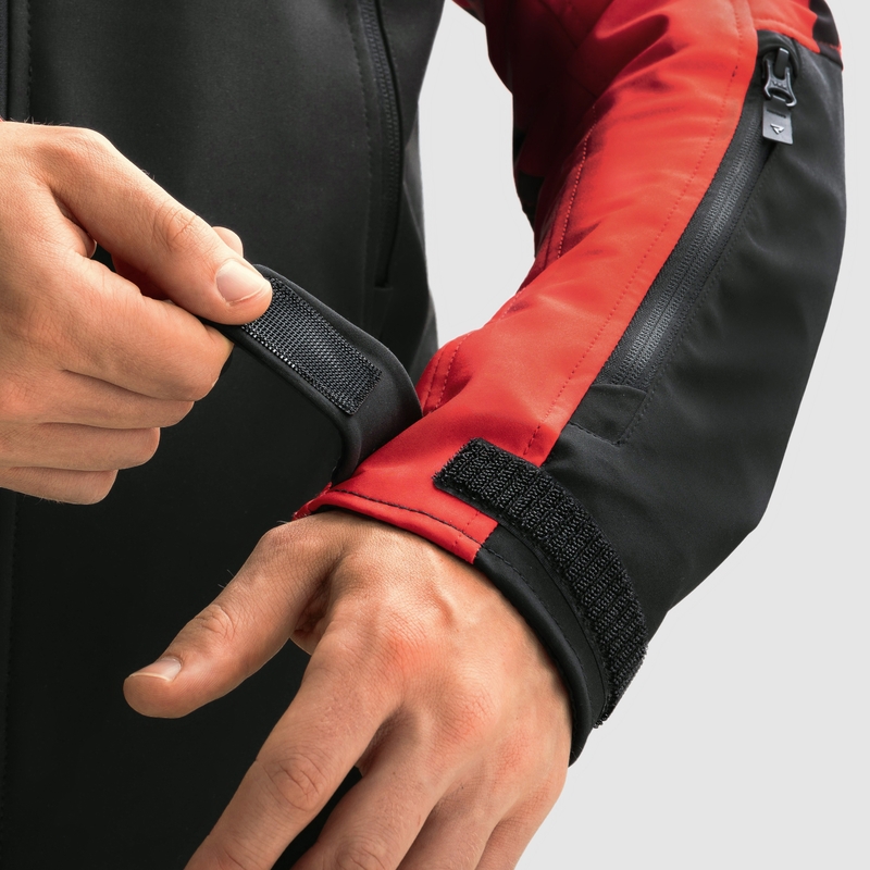 Rebelhorn Slash zwart-rode softshell motorjas