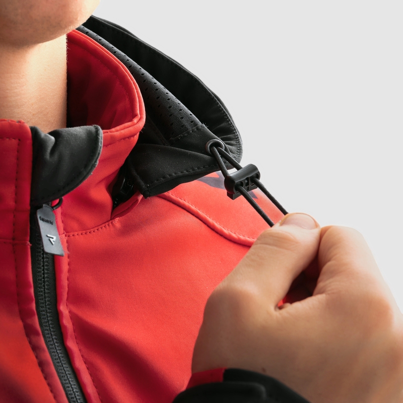 Rebelhorn Slash zwart-rode softshell motorjas