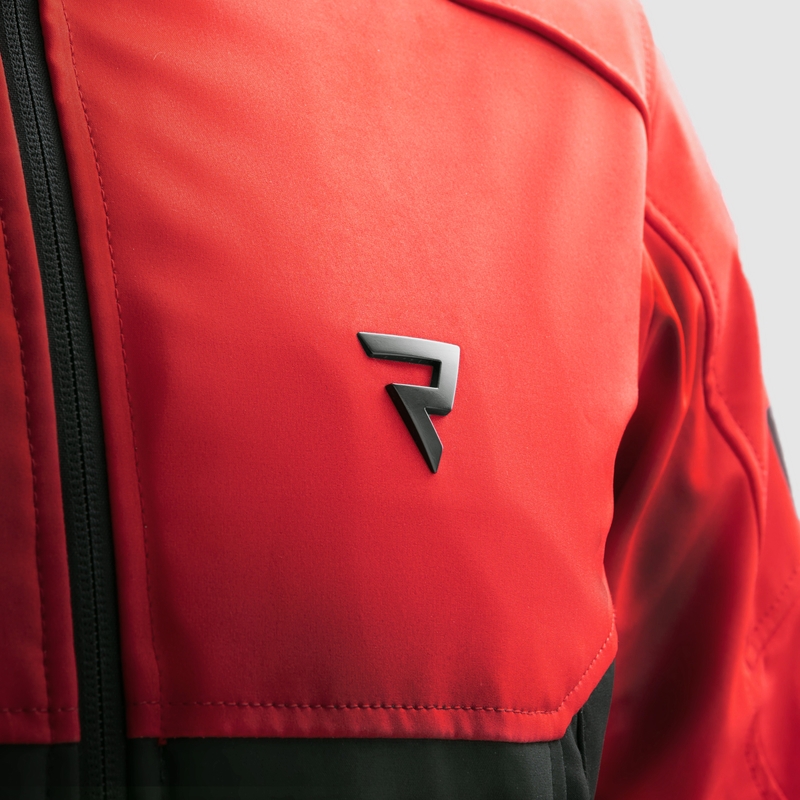 Rebelhorn Slash zwart-rode softshell motorjas