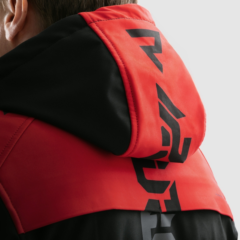 Rebelhorn Slash zwart-rode softshell motorjas