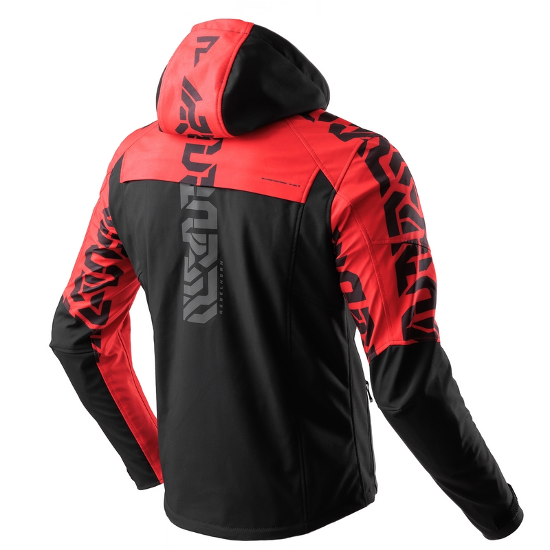 Rebelhorn Slash zwart-rode softshell motorjas