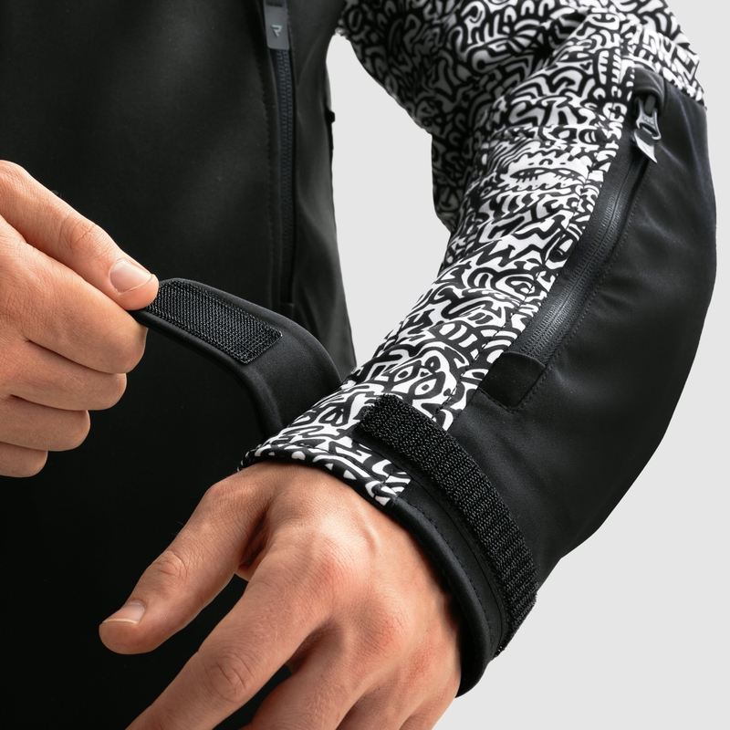Softshell motorjas Rebelhorn Slash Noriaki zwart-wit