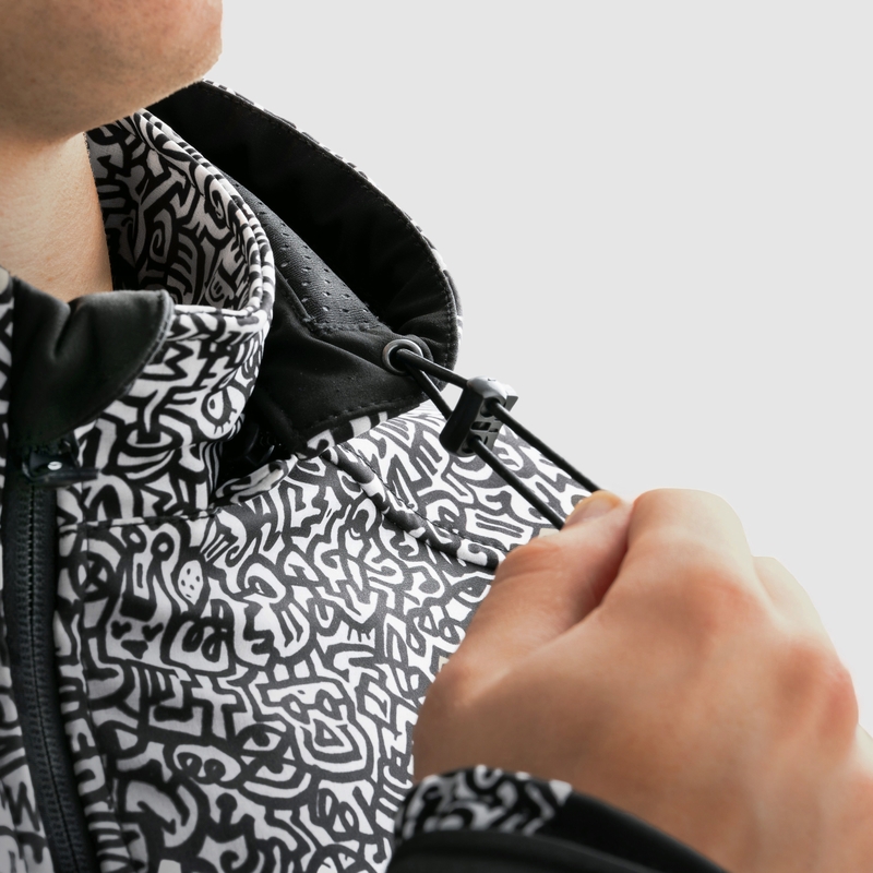 Softshell motorjas Rebelhorn Slash Noriaki zwart-wit
