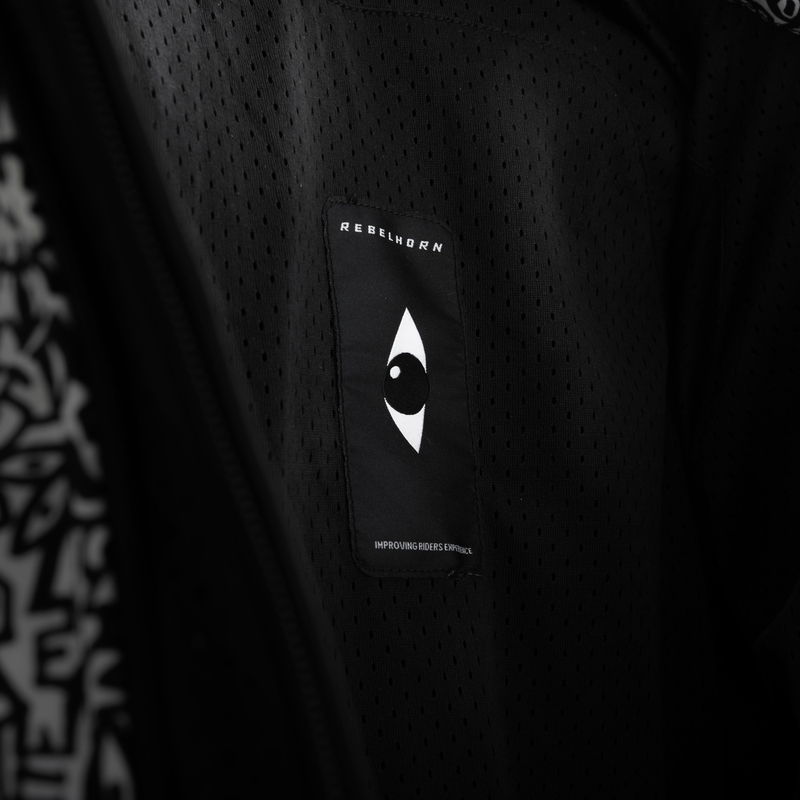 Softshell motorjas Rebelhorn Slash Noriaki zwart-wit