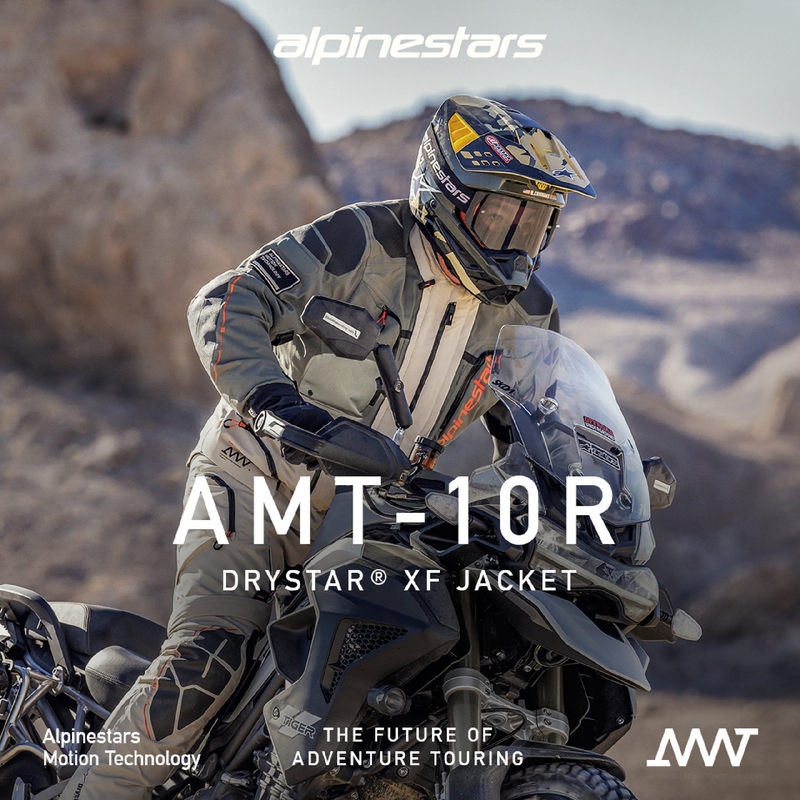 Alpinestars AMT-10R Drystar XF motorjas zand-zwart-roze